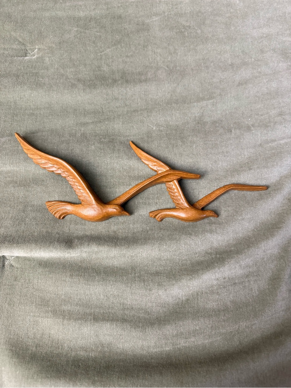 Mid-Century Wooden Seagull Wall Art Set of 2 Plastic Material #8